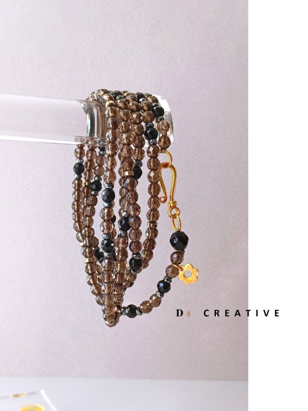 smoky quartz with pyrite and sterling silver 2 style wear necklace or bracelet